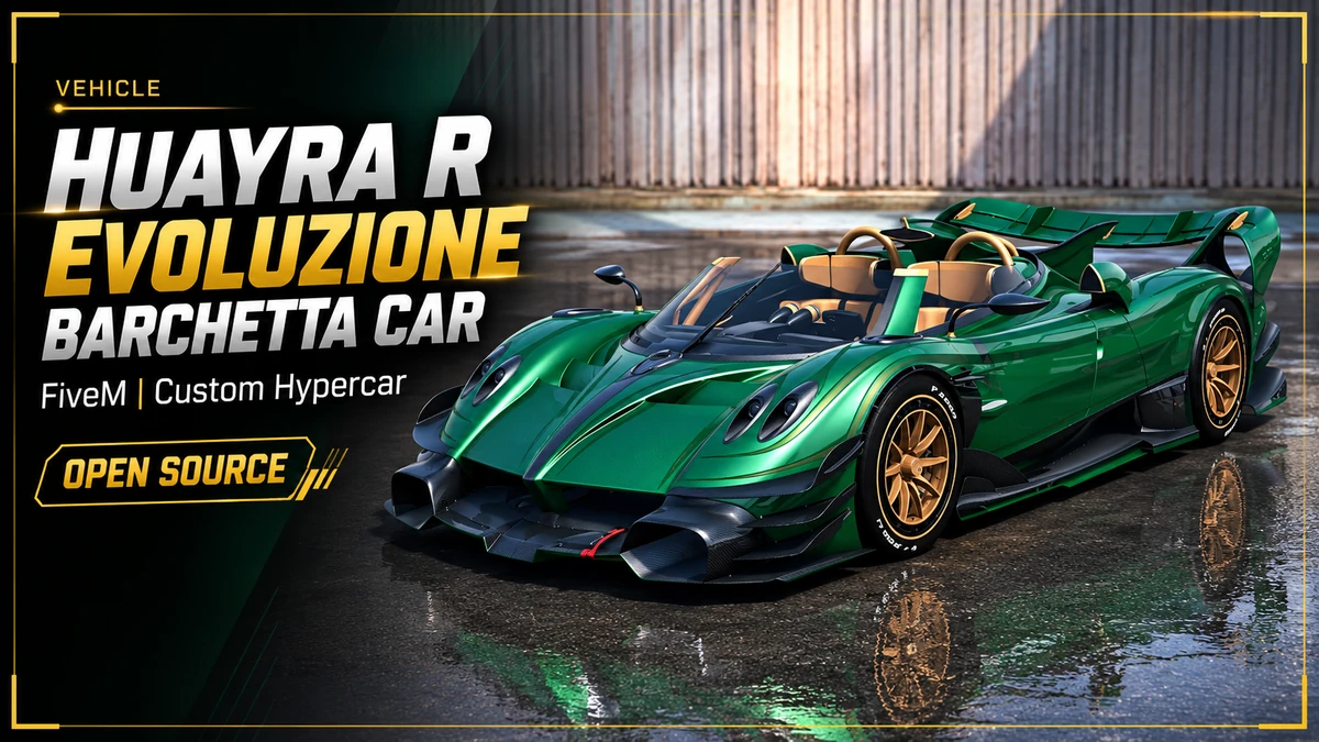 Huayra R Evoluzione Barchetta Car FiveM | Custom Hypercar | Open Source